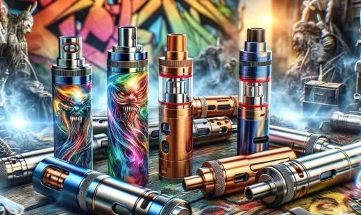 DALL·E-2023-12-20-12.39.10-An-image-featuring-vape-coils-and-batteries-in-a-street-graffiti-style.-The-coils-and-batteries-are-artistically-placed-in-an-urban-environment-w