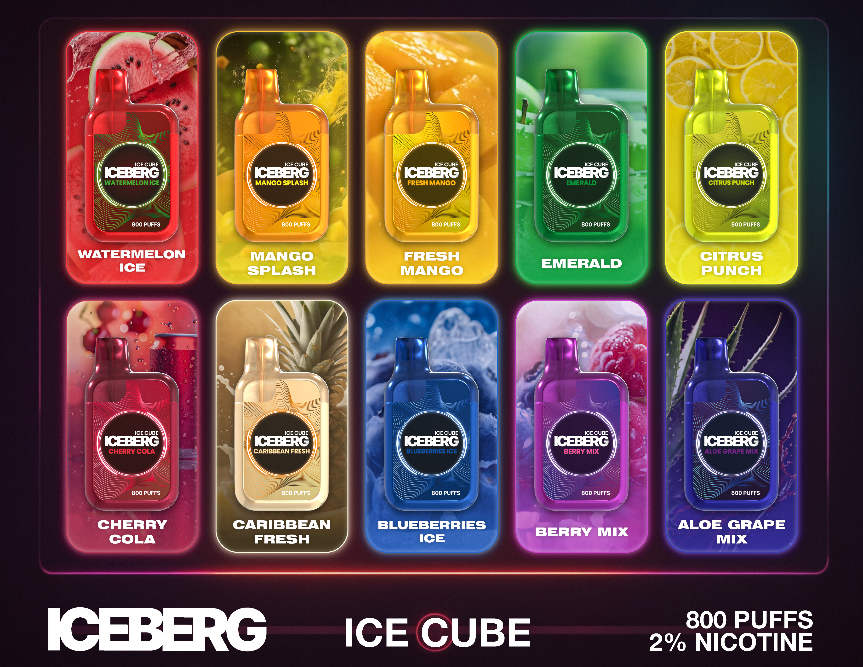 ICE CUBE 20mg 800puff ICEBERG - CIGSLT VAPE SOLUTIONS ICE CUBE 20mg 800puff ICEBERG - CIGSLT VAPE SOLUTIONS